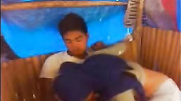 Mumbai muslim couple from bhindi bazar enjoying foreplay session before engaging in serious sex.