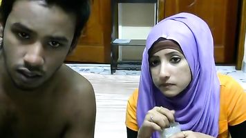 Hot indian girl Nehalben from Mesana, Gujrat masturbating in toiler with her big orange dildo