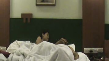 Chandigarh raand one more time back at work seducing her client in hotel riding on top of him