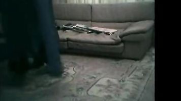 Amateur Indian couple fucking on the living room floor.