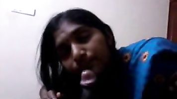 Indian wife sucking her mans cock.