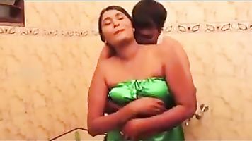 green satin dress