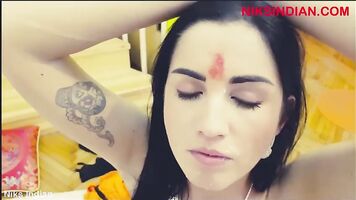 Religious devotee got fucked in butt during deep meditation after facial a. & cumshot from the Guru