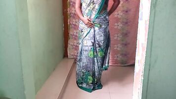 Green saree