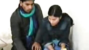 British Indian housewife from Bradford in sari stripping naked sucking her hubby cock